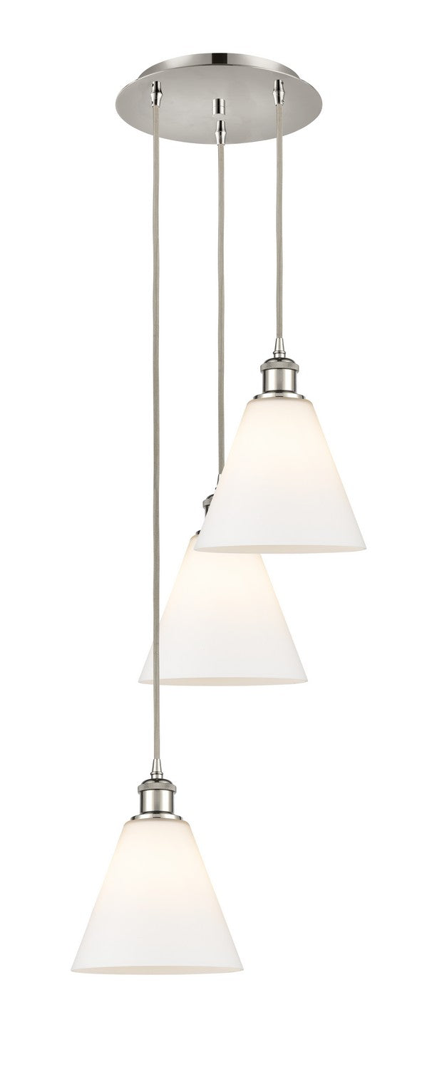 Innovations 113B-3P-PN-GBC-81 LED Pendant, Polished Nickel