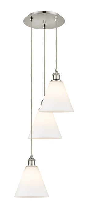Innovations 113B-3P-PN-GBC-81 LED Pendant, Polished Nickel