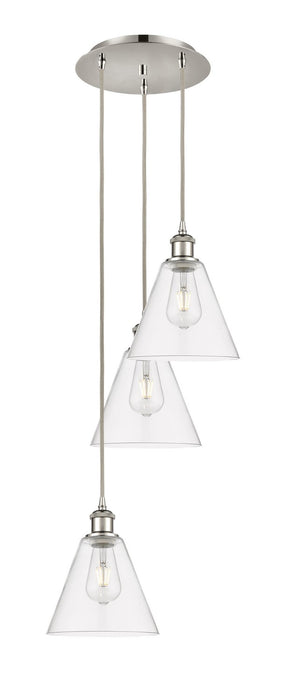 Innovations 113B-3P-PN-GBC-82 LED Pendant, Polished Nickel