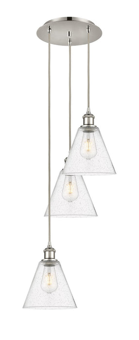 Innovations 113B-3P-PN-GBC-84 LED Pendant, Polished Nickel