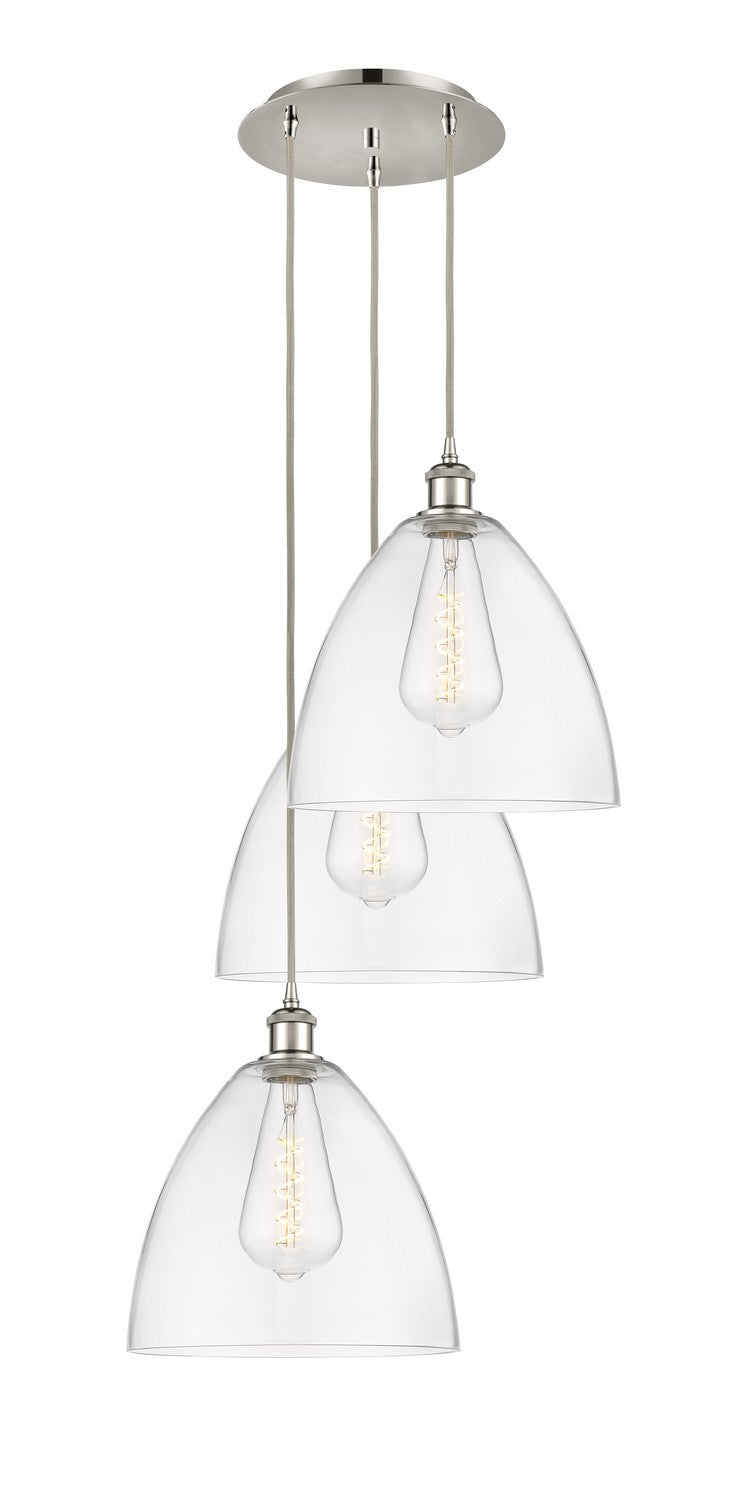 Innovations 113B-3P-PN-GBD-122 LED Pendant, Polished Nickel