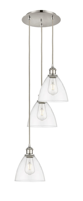 Innovations 113B-3P-PN-GBD-752 LED Pendant, Polished Nickel