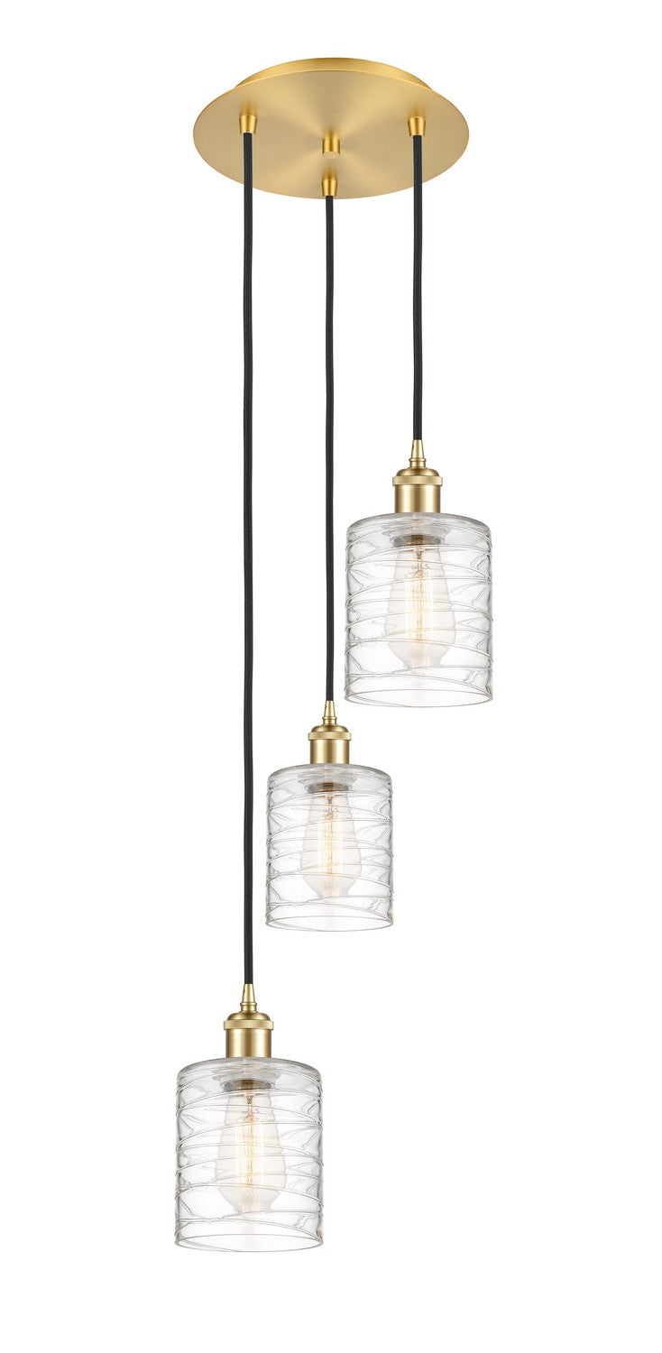 Innovations 113B-3P-SG-G1113 LED Pendant, Satin Gold