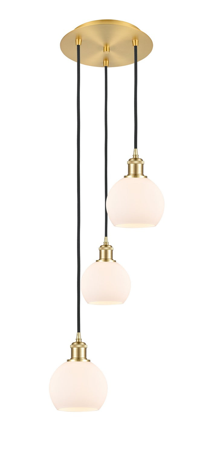 Innovations 113B-3P-SG-G121-6 LED Pendant, Satin Gold