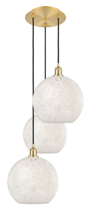 Innovations 113B-3P-SG-G1216-12WM LED Pendant, Satin Gold