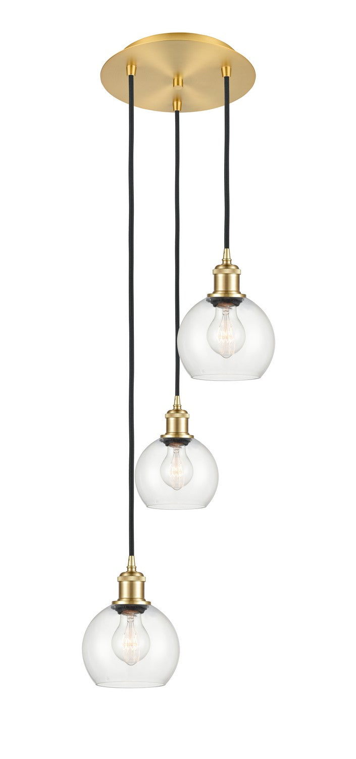 Innovations 113B-3P-SG-G122-6 LED Pendant, Satin Gold