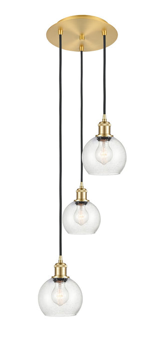Innovations 113B-3P-SG-G124-6 LED Pendant, Satin Gold