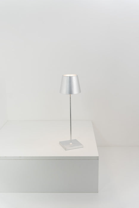 Zafferano LD0340BFA LED Table Lamp, Silver leaf