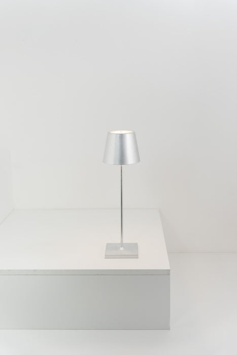 Zafferano LD0340BFA LED Table Lamp, Silver leaf