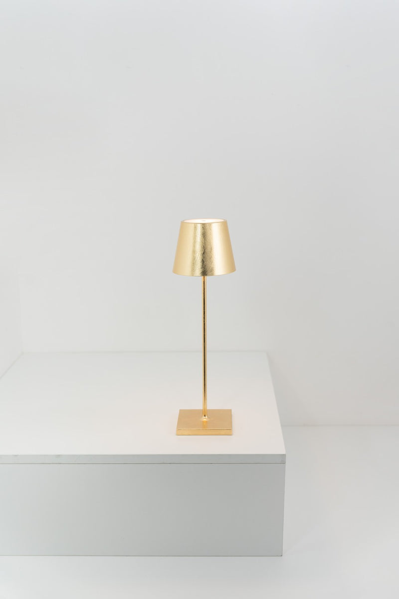 Zafferano LD0340BFO LED Table Lamp, Gold leaf