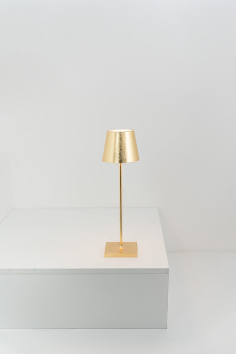 Zafferano LD0340BFO LED Table Lamp, Gold leaf