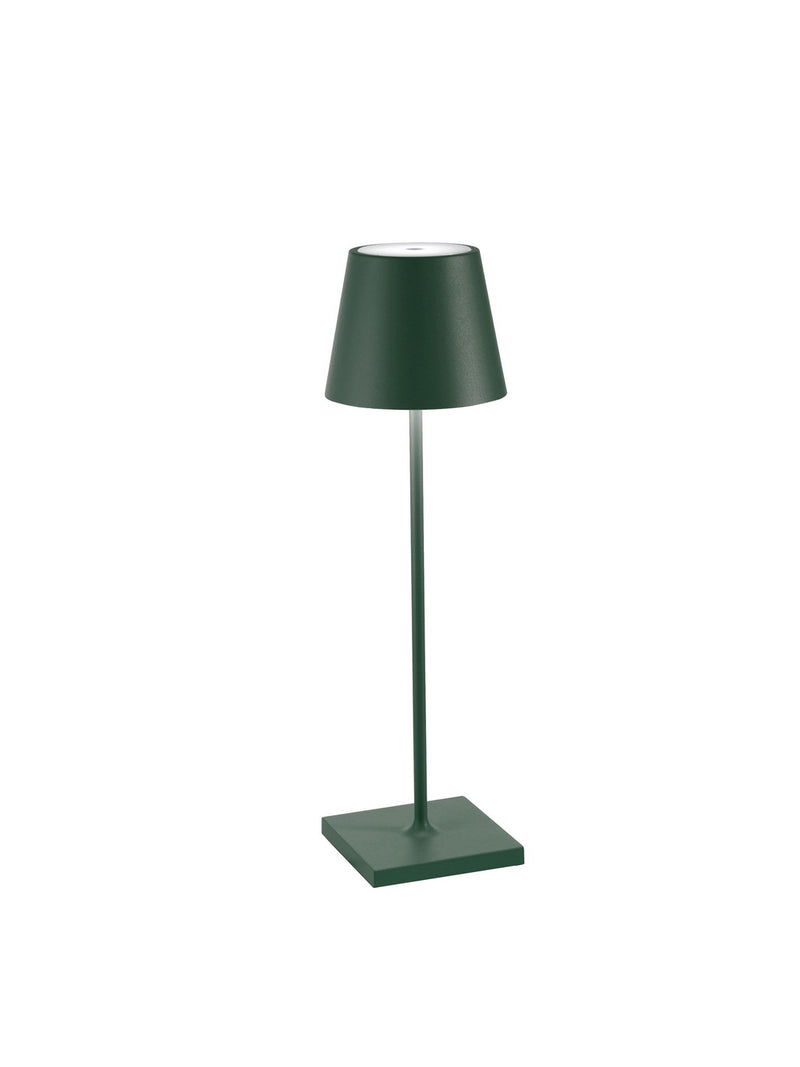 Zafferano LD0340M4 LED Table Lamp, Dark Green