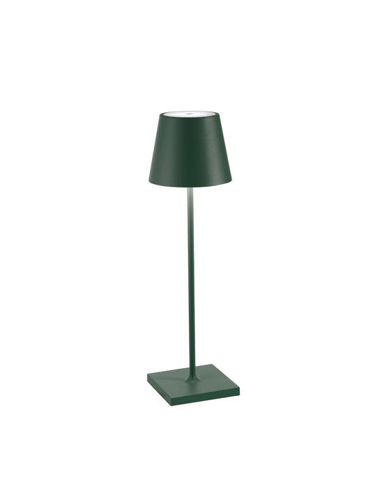 Zafferano LD0340M4 LED Table Lamp, Dark Green