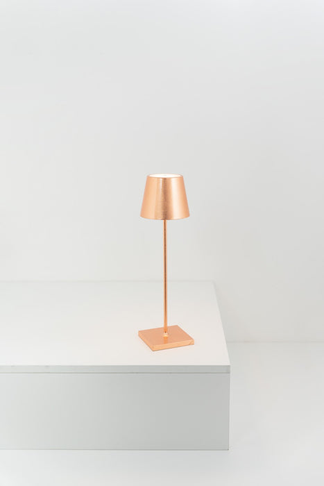 Zafferano LD0340RFR LED Table Lamp, Copper leaf