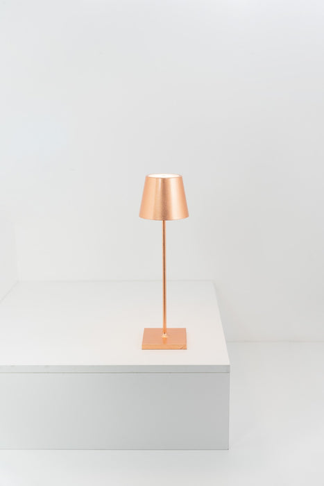 Zafferano LD0340RFR LED Table Lamp, Copper leaf