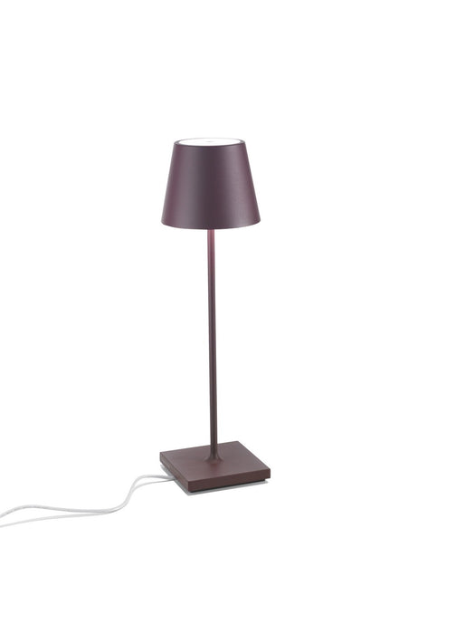 Zafferano LD0340X4 LED Table Lamp, Burgundy