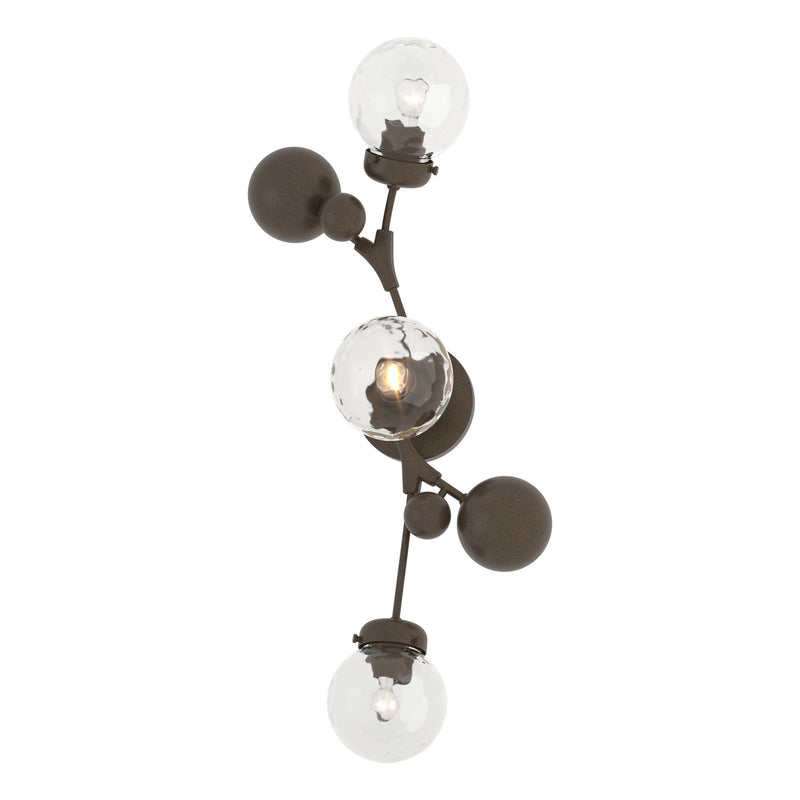 Hubbardton Forge 206050-SKT-05-LL0629 Three Light Wall Sconce, Bronze