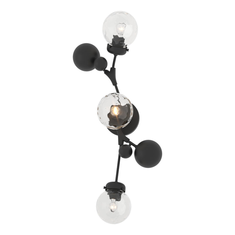 Hubbardton Forge 206050-SKT-10-LL0629 Three Light Wall Sconce, Black