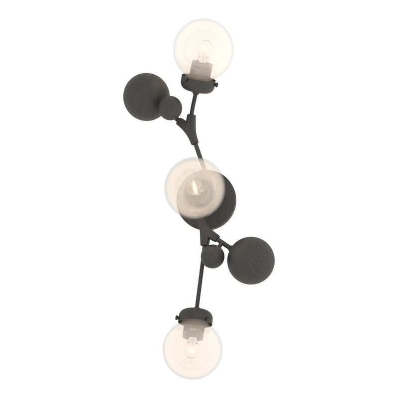 Hubbardton Forge 206050-SKT-20-WF0629 Three Light Wall Sconce, Natural Iron