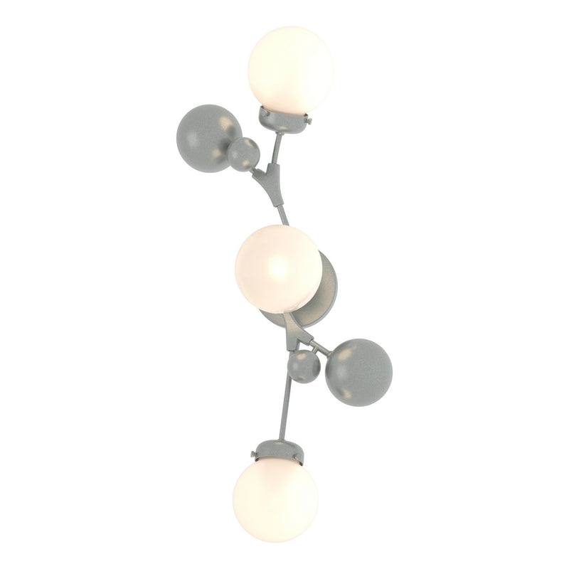 Hubbardton Forge 206050-SKT-82-GG0629 Three Light Wall Sconce, Vintage Platinum