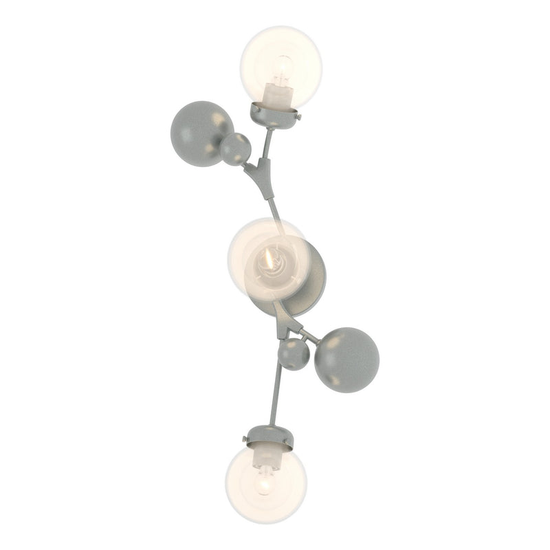 Hubbardton Forge 206050-SKT-82-WF0629 Three Light Wall Sconce, Vintage Platinum