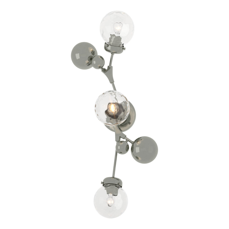 Hubbardton Forge 206050-SKT-85-LL0629 Three Light Wall Sconce, Sterling