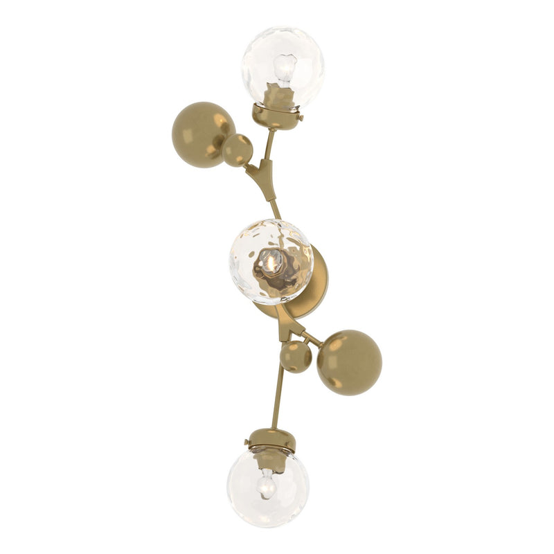 Hubbardton Forge 206050-SKT-86-LL0629 Three Light Wall Sconce, Modern Brass