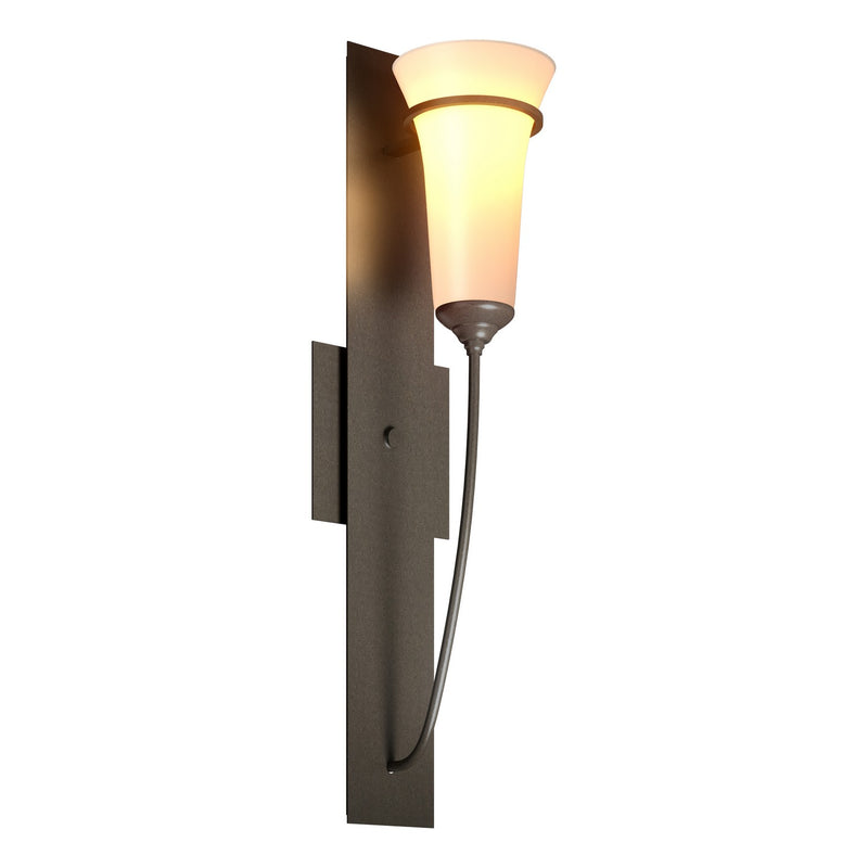 Hubbardton Forge 206251-SKT-07-GG0068 One Light Wall Sconce, Dark Smoke