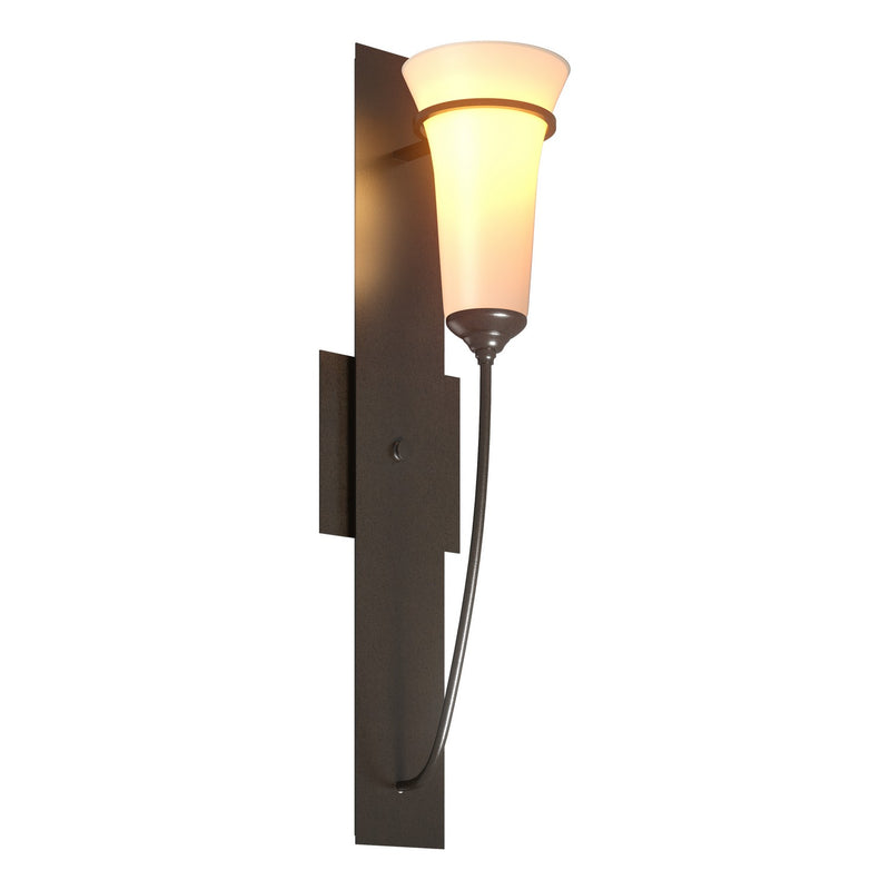 Hubbardton Forge 206251-SKT-14-GG0068 One Light Wall Sconce, Oil Rubbed Bronze