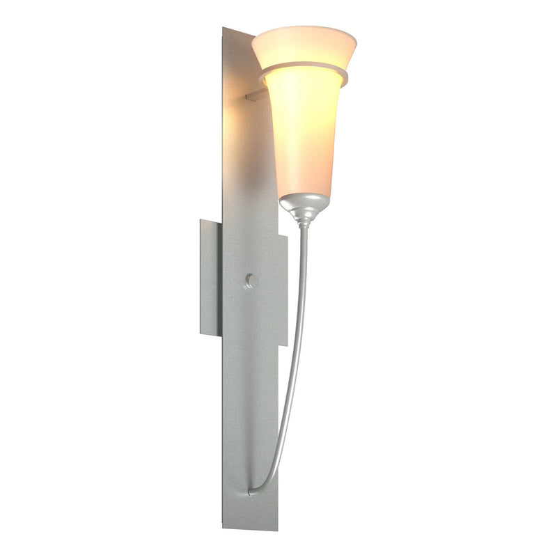 Hubbardton Forge 206251-SKT-82-GG0068 One Light Wall Sconce, Vintage Platinum