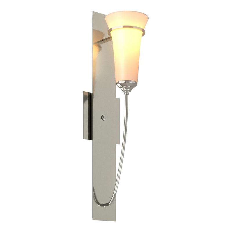 Hubbardton Forge 206251-SKT-85-GG0068 One Light Wall Sconce, Sterling