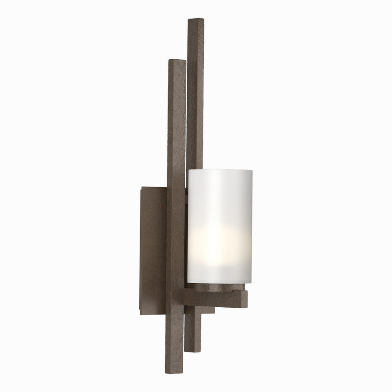 Hubbardton Forge 206301-SKT-LFT-05-GG0168 One Light Wall Sconce, Bronze