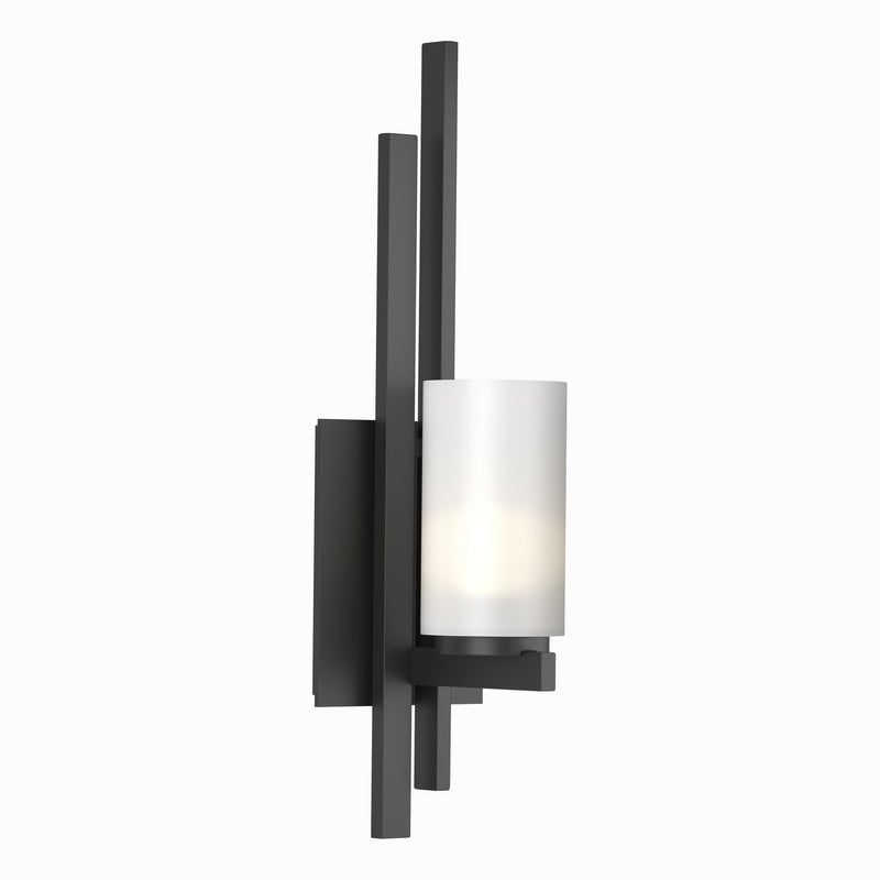 Hubbardton Forge 206301-SKT-LFT-10-GG0168 One Light Wall Sconce, Black