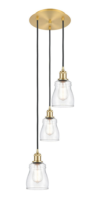 Innovations 113B-3P-SG-G392 LED Pendant, Satin Gold