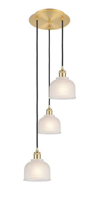 Innovations 113B-3P-SG-G411 LED Pendant, Satin Gold