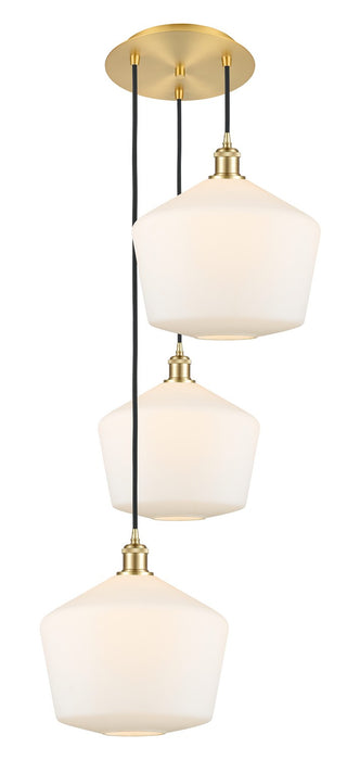 Innovations 113B-3P-SG-G651-12 LED Pendant, Satin Gold
