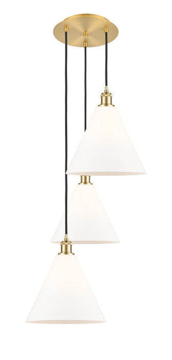 Innovations 113B-3P-SG-GBC-121 LED Pendant, Satin Gold
