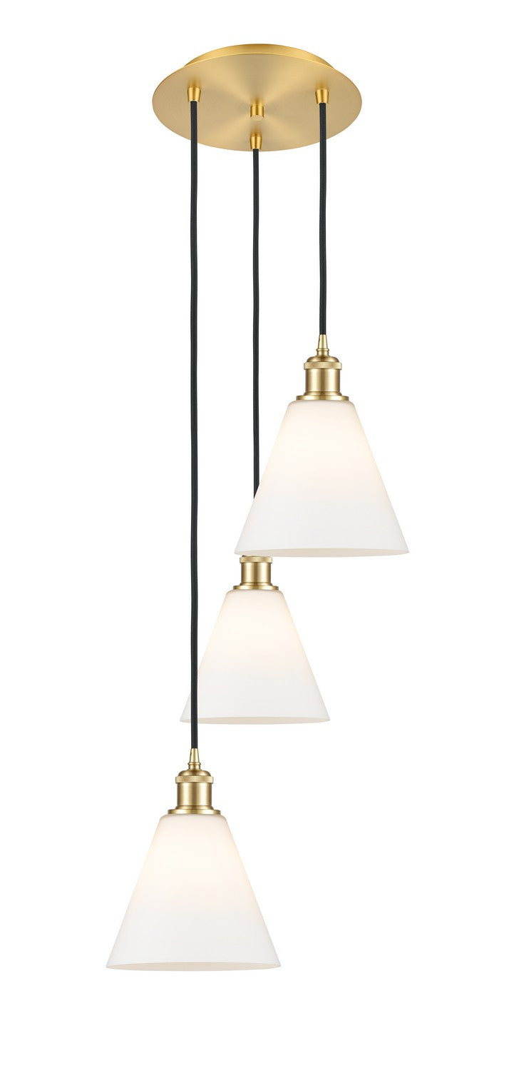 Innovations 113B-3P-SG-GBC-81 LED Pendant, Satin Gold