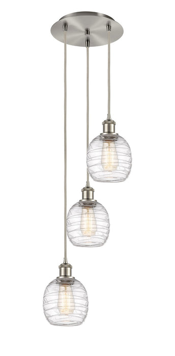 Innovations 113B-3P-SN-G1013 LED Pendant, Brushed Satin Nickel