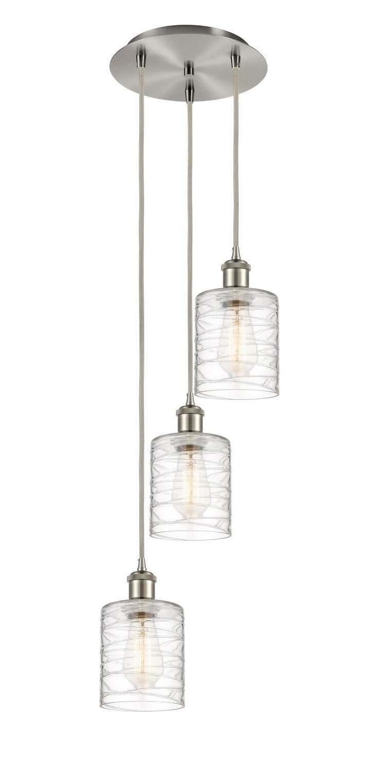 Innovations 113B-3P-SN-G1113 LED Pendant, Brushed Satin Nickel