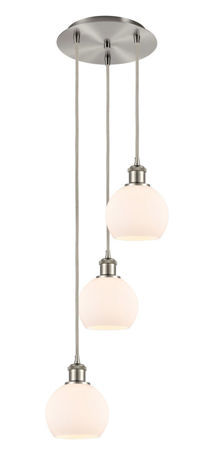Innovations 113B-3P-SN-G121-6 LED Pendant, Brushed Satin Nickel