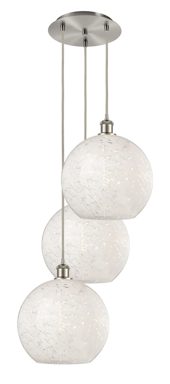 Innovations 113B-3P-SN-G1216-12WM LED Pendant, Brushed Satin Nickel