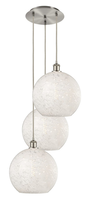 Innovations 113B-3P-SN-G1216-12WM LED Pendant, Brushed Satin Nickel