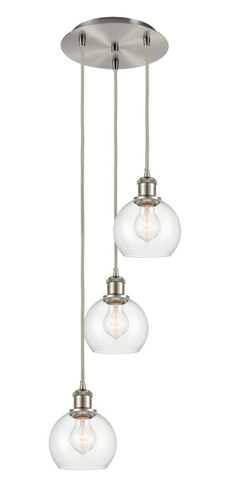 Innovations 113B-3P-SN-G122-6 LED Pendant, Brushed Satin Nickel
