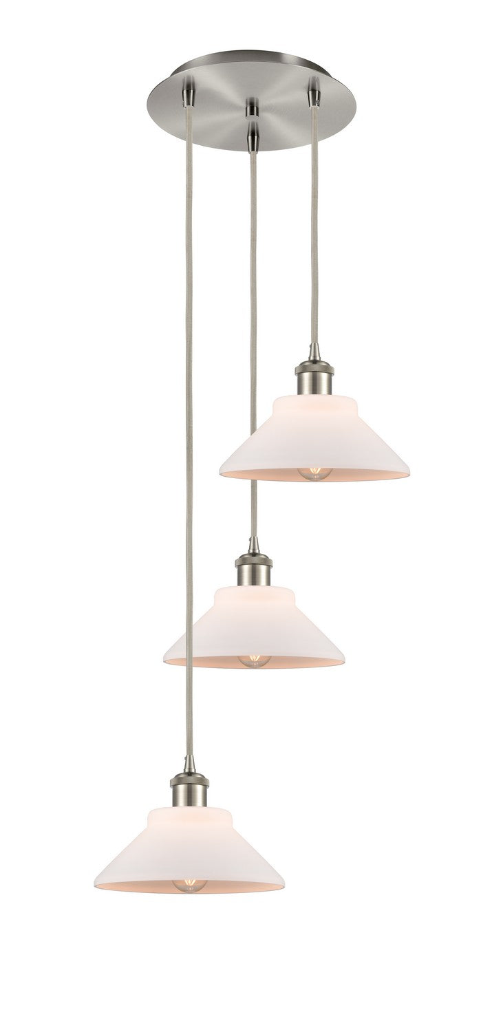 Innovations 113B-3P-SN-G131 LED Pendant, Brushed Satin Nickel