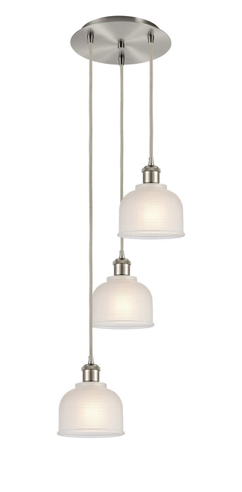 Innovations 113B-3P-SN-G411 LED Pendant, Brushed Satin Nickel