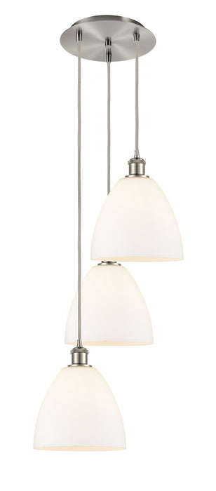Innovations 113B-3P-SN-GBD-91 LED Pendant, Brushed Satin Nickel