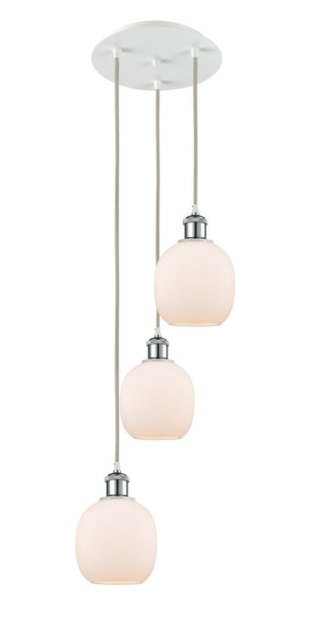 Innovations 113B-3P-WPC-G101 LED Pendant, White Polished Chrome