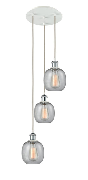Innovations 113B-3P-WPC-G104 LED Pendant, White Polished Chrome
