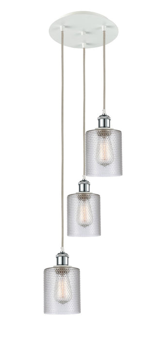 Innovations 113B-3P-WPC-G112 LED Pendant, White Polished Chrome